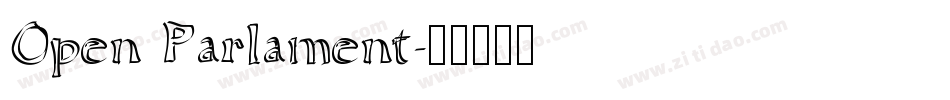 Open Parlament字体转换